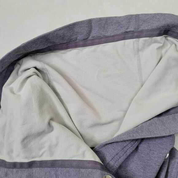 Lululemon Size 4 Asymmetrical Zip Jacket Gray Cotton Blend Sweatshirt Stlye - Picture 11 of 16